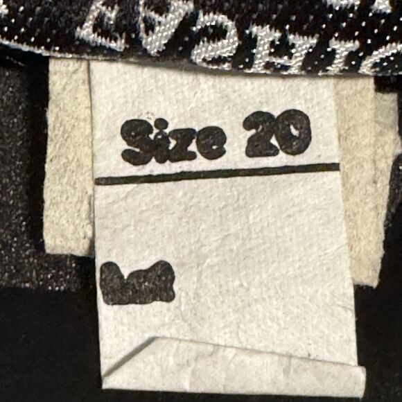 S.L. Fashions Womens VTG Elegant Sheer Cover-up Overcoat Black Brocade Size 20 - Picture 8 of 8